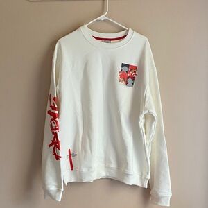 White Graphic Men's Sweater